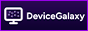 'devicegalaxy' in white text next to logo on top of a purple gradient background with purple border